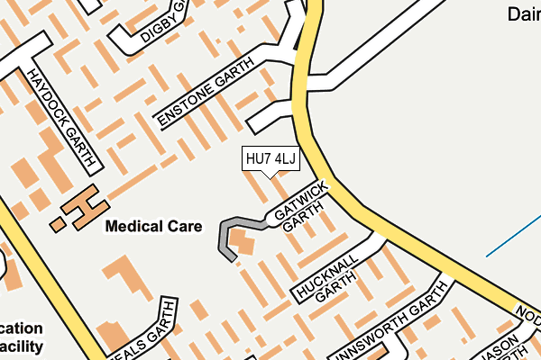 HU7 4LJ map - OS OpenMap – Local (Ordnance Survey)