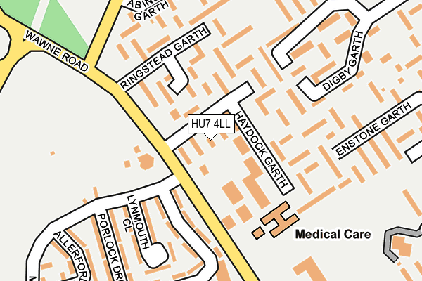 HU7 4LL map - OS OpenMap – Local (Ordnance Survey)