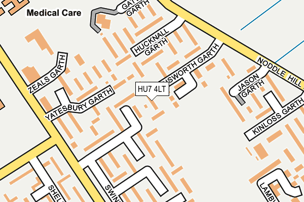 HU7 4LT map - OS OpenMap – Local (Ordnance Survey)
