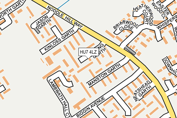 HU7 4LZ map - OS OpenMap – Local (Ordnance Survey)