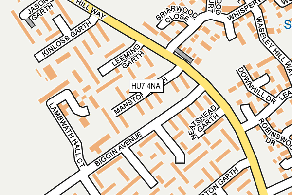 HU7 4NA map - OS OpenMap – Local (Ordnance Survey)