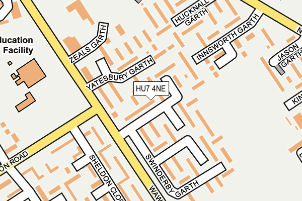 HU7 4NE map - OS OpenMap – Local (Ordnance Survey)