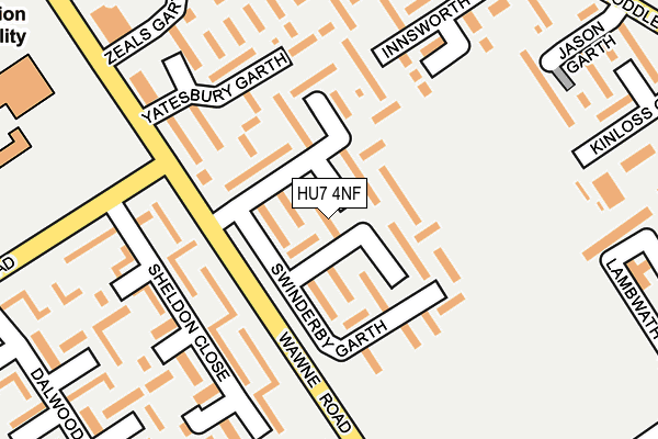 HU7 4NF map - OS OpenMap – Local (Ordnance Survey)