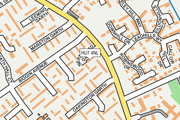 HU7 4NL map - OS OpenMap – Local (Ordnance Survey)