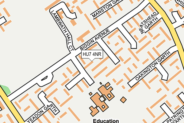 HU7 4NR map - OS OpenMap – Local (Ordnance Survey)