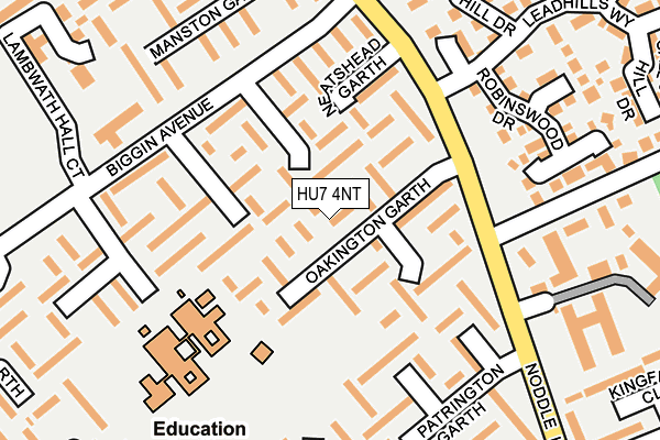 HU7 4NT map - OS OpenMap – Local (Ordnance Survey)