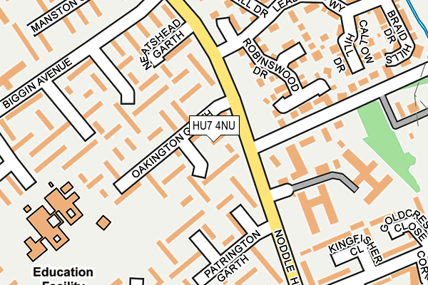 HU7 4NU map - OS OpenMap – Local (Ordnance Survey)