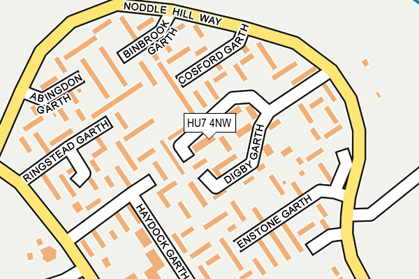 HU7 4NW map - OS OpenMap – Local (Ordnance Survey)