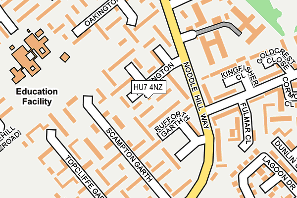 HU7 4NZ map - OS OpenMap – Local (Ordnance Survey)