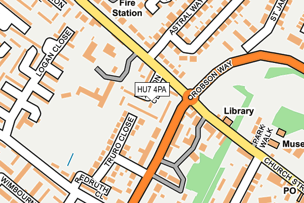 HU7 4PA map - OS OpenMap – Local (Ordnance Survey)