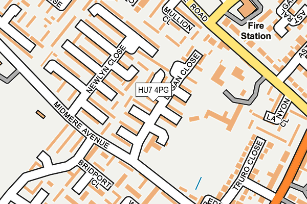 HU7 4PG map - OS OpenMap – Local (Ordnance Survey)
