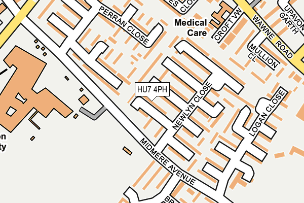 HU7 4PH map - OS OpenMap – Local (Ordnance Survey)