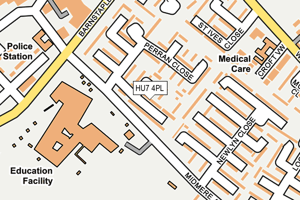 HU7 4PL map - OS OpenMap – Local (Ordnance Survey)