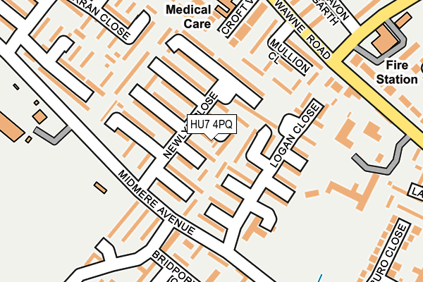 HU7 4PQ map - OS OpenMap – Local (Ordnance Survey)