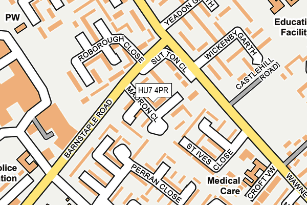 HU7 4PR map - OS OpenMap – Local (Ordnance Survey)