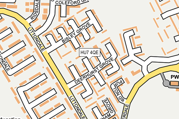 HU7 4QE map - OS OpenMap – Local (Ordnance Survey)