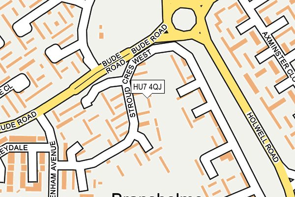 HU7 4QJ map - OS OpenMap – Local (Ordnance Survey)