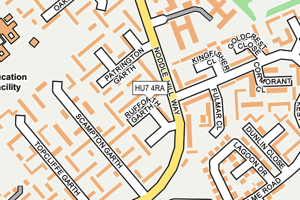 HU7 4RA map - OS OpenMap – Local (Ordnance Survey)