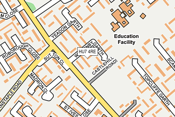 HU7 4RE map - OS OpenMap – Local (Ordnance Survey)