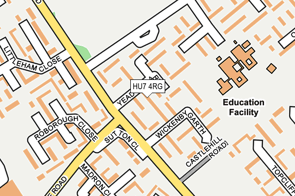 HU7 4RG map - OS OpenMap – Local (Ordnance Survey)