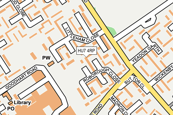 HU7 4RP map - OS OpenMap – Local (Ordnance Survey)