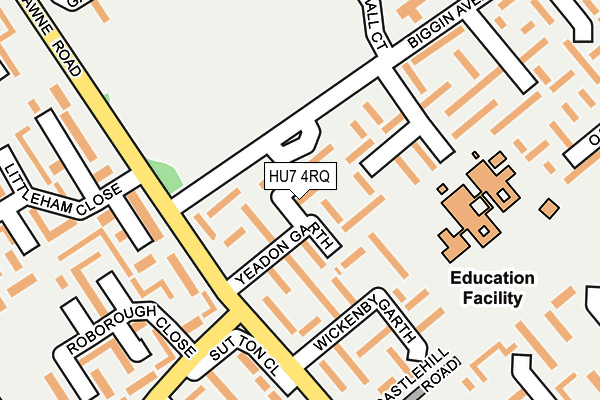 HU7 4RQ map - OS OpenMap – Local (Ordnance Survey)