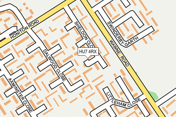 HU7 4RX map - OS OpenMap – Local (Ordnance Survey)