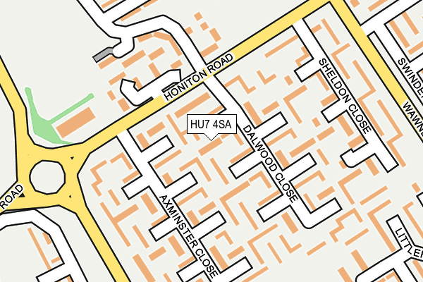 HU7 4SA map - OS OpenMap – Local (Ordnance Survey)