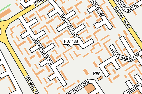 HU7 4SB map - OS OpenMap – Local (Ordnance Survey)