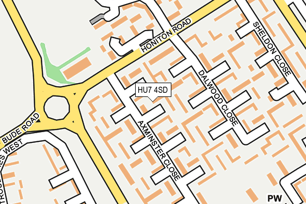 HU7 4SD map - OS OpenMap – Local (Ordnance Survey)