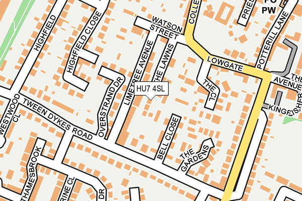 HU7 4SL map - OS OpenMap – Local (Ordnance Survey)