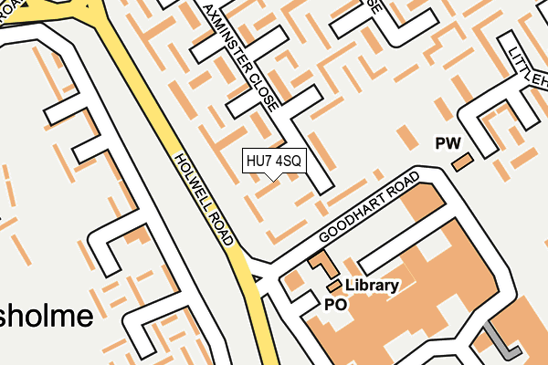HU7 4SQ map - OS OpenMap – Local (Ordnance Survey)