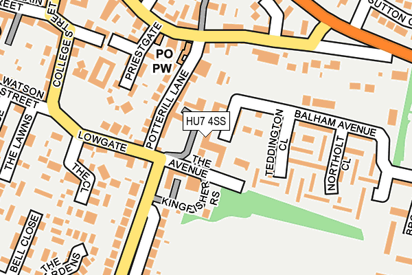 HU7 4SS map - OS OpenMap – Local (Ordnance Survey)