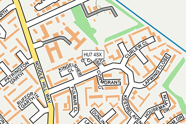HU7 4SX map - OS OpenMap – Local (Ordnance Survey)