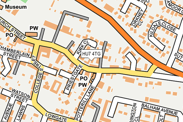 HU7 4TG map - OS OpenMap – Local (Ordnance Survey)