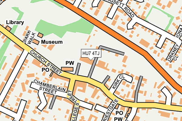 HU7 4TJ map - OS OpenMap – Local (Ordnance Survey)