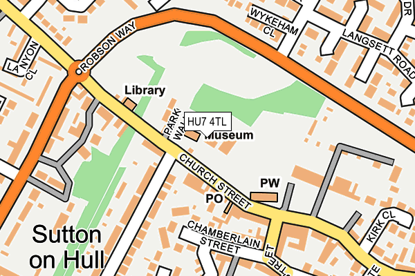 HU7 4TL map - OS OpenMap – Local (Ordnance Survey)