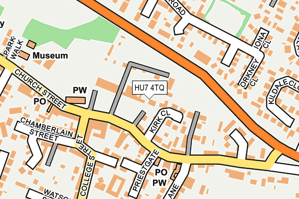 HU7 4TQ map - OS OpenMap – Local (Ordnance Survey)