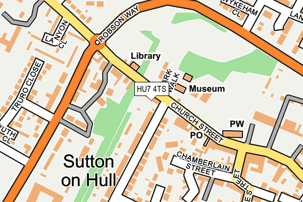 HU7 4TS map - OS OpenMap – Local (Ordnance Survey)