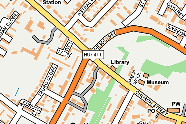 HU7 4TT map - OS OpenMap – Local (Ordnance Survey)