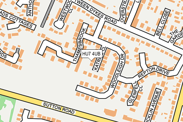 HU7 4UB map - OS OpenMap – Local (Ordnance Survey)