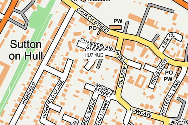 HU7 4UD map - OS OpenMap – Local (Ordnance Survey)