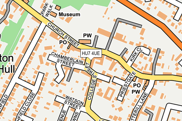 HU7 4UE map - OS OpenMap – Local (Ordnance Survey)