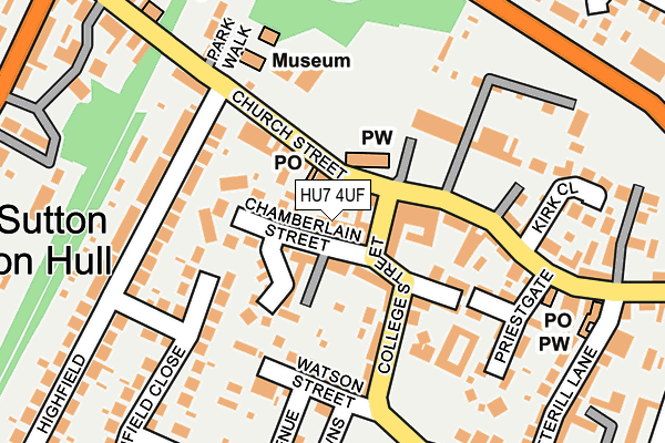 HU7 4UF map - OS OpenMap – Local (Ordnance Survey)