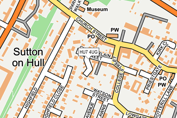 HU7 4UG map - OS OpenMap – Local (Ordnance Survey)