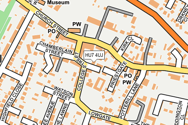 HU7 4UJ map - OS OpenMap – Local (Ordnance Survey)