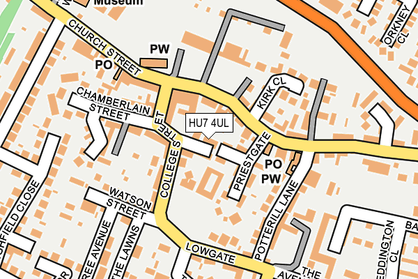 HU7 4UL map - OS OpenMap – Local (Ordnance Survey)