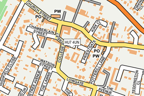 HU7 4UN map - OS OpenMap – Local (Ordnance Survey)