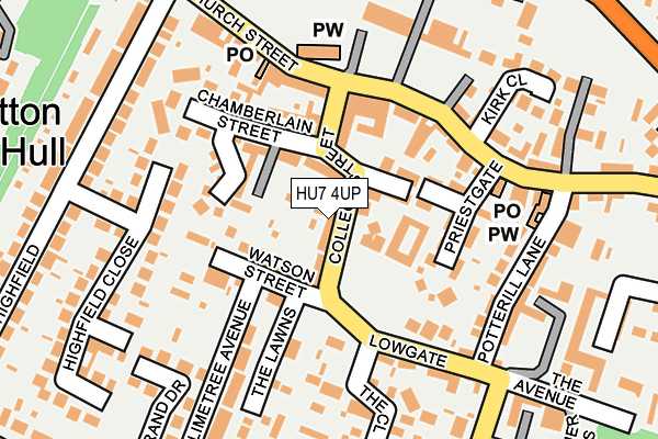 HU7 4UP map - OS OpenMap – Local (Ordnance Survey)