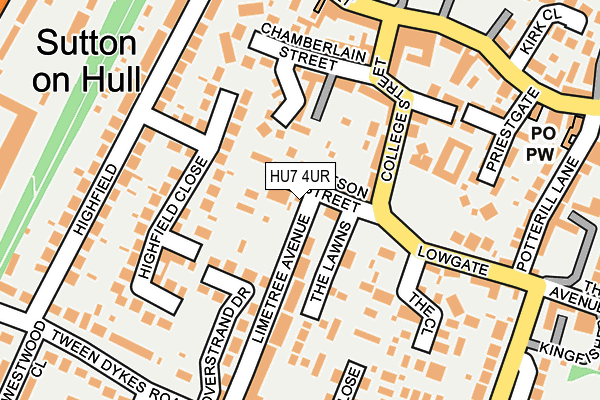 HU7 4UR map - OS OpenMap – Local (Ordnance Survey)
